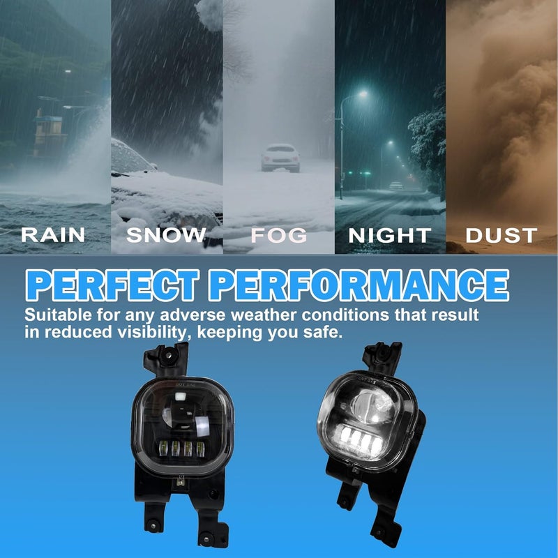 BOXLIGHT LED Fog Lights Assembly Compatible With Ford F250/F350/F450 2008-2010 Front Bumper Driving Fog Lamp Kits Fog Light - Image 3